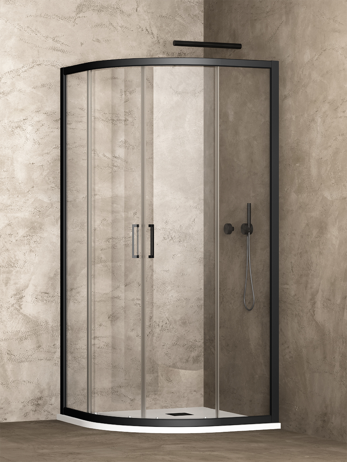 box doccia angolare semicircolare ante scorrevoli